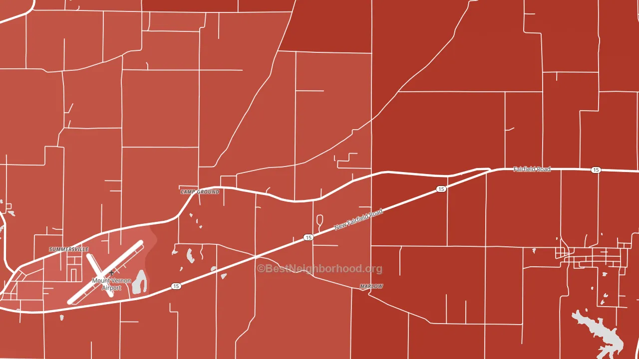 Camp Ground, IL block-group political-lean map