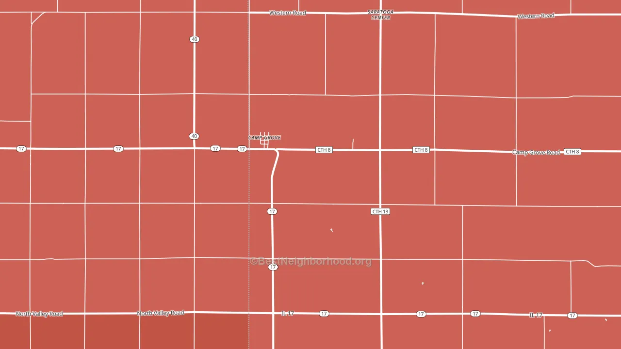 Camp Grove, IL block-group political-lean map