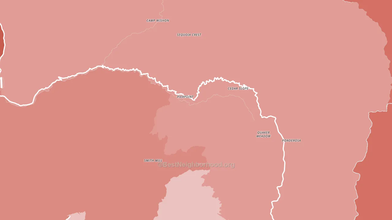 Camp Nelson, CA block-group political-lean map