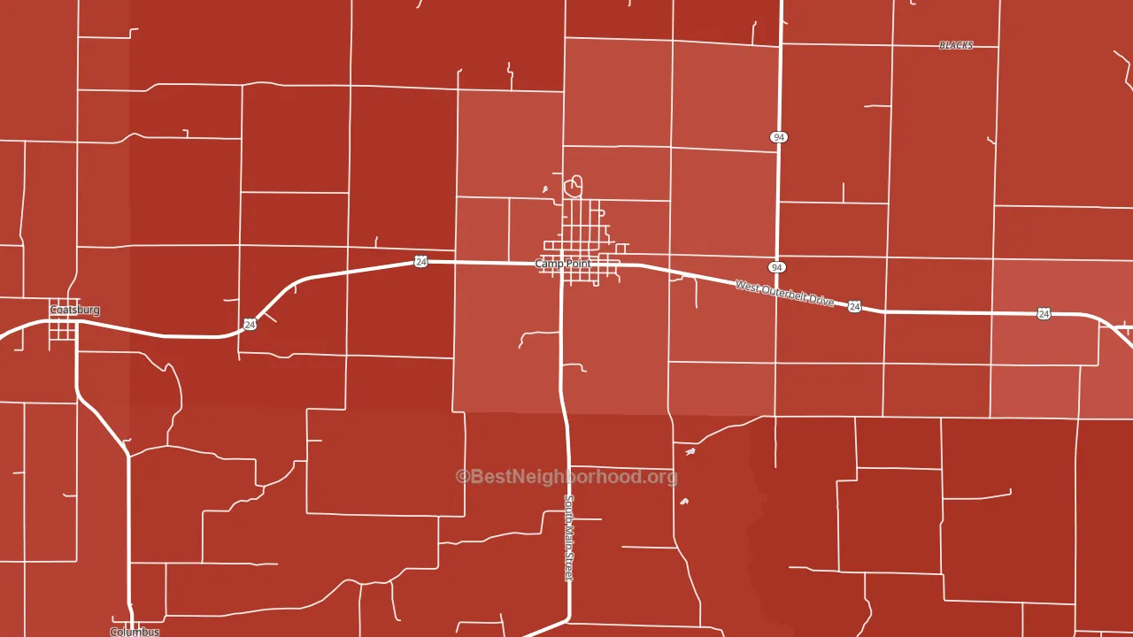 Camp Point, IL block-group political-lean map