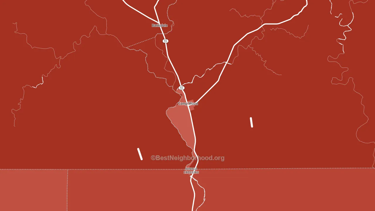 Camp Wood, TX block-group political-lean map