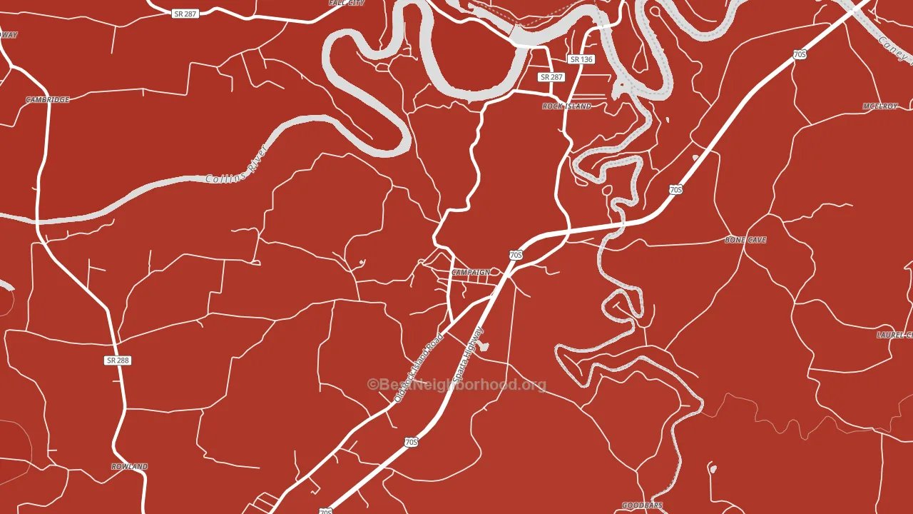 Campaign, TN block-group political-lean map