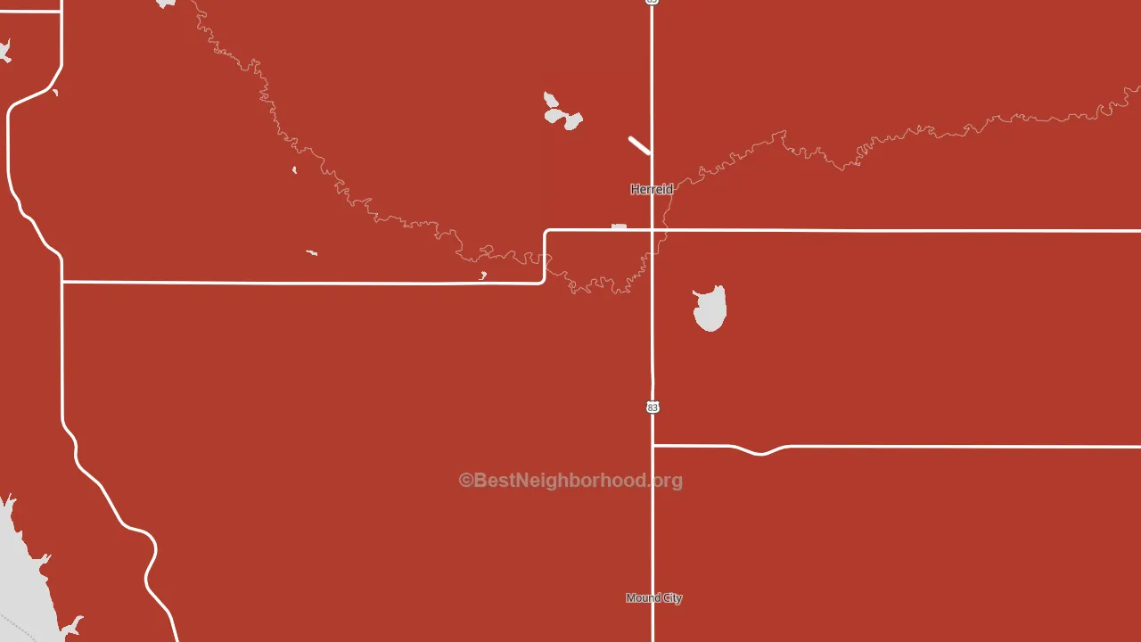 Campbell County, SD block-group political-lean map