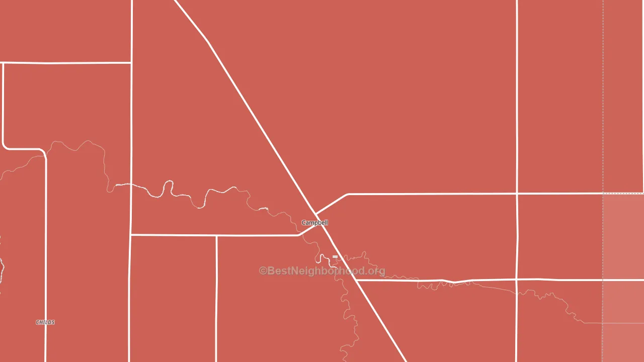 Campbell, MN block-group political-lean map