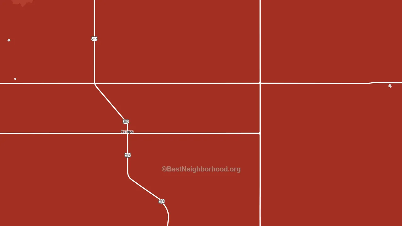 Campo, CO block-group political-lean map