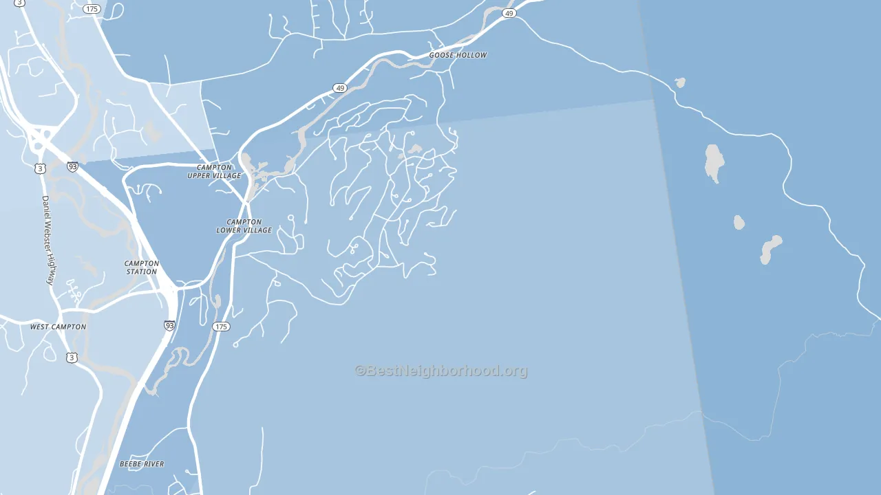 Campton Lower Village, NH block-group political-lean map