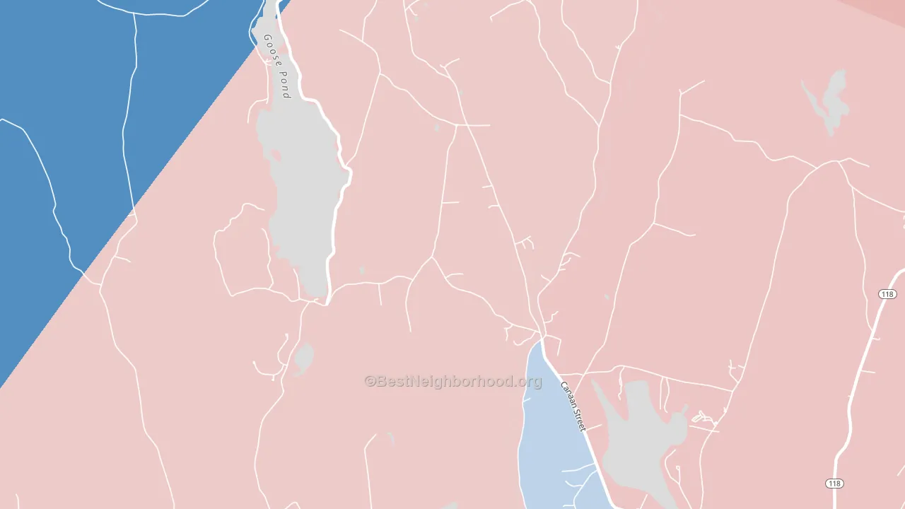 Canaan Center, NH block-group political-lean map