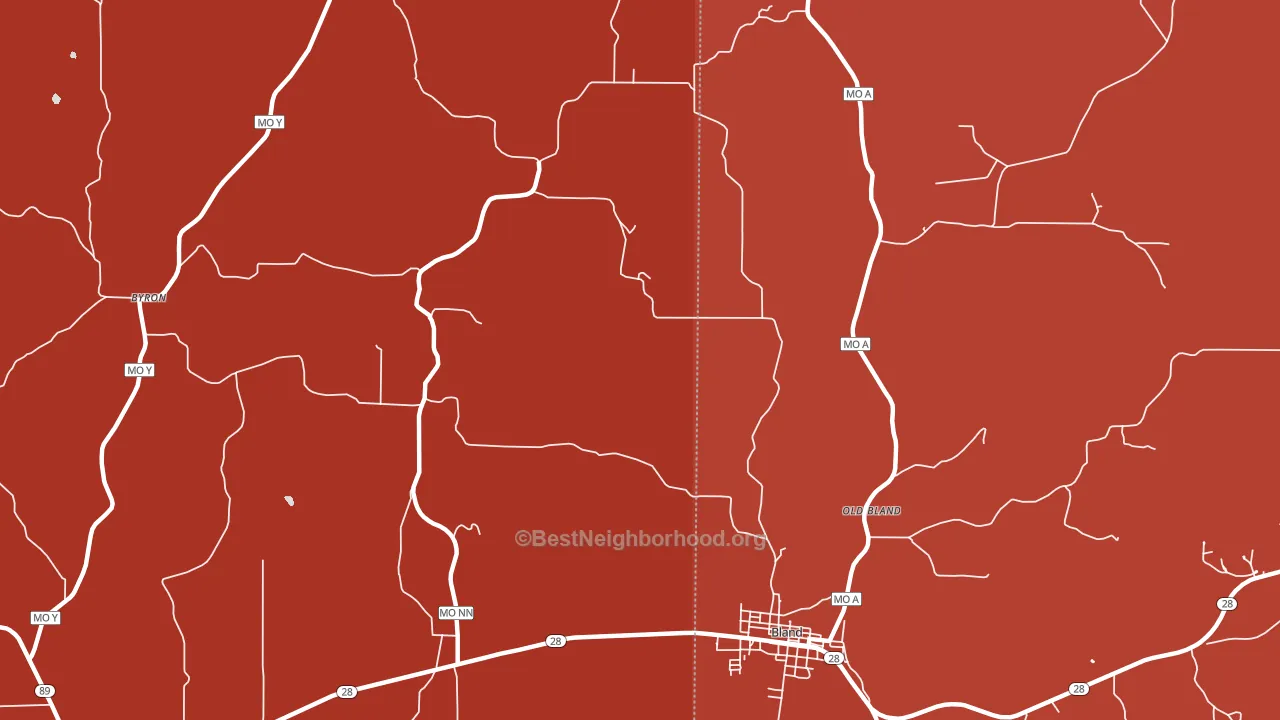 Canaan, MO block-group political-lean map