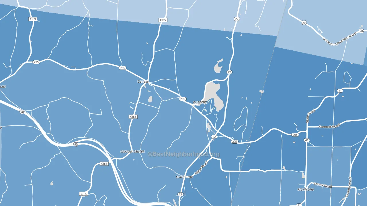 Canaan, NY block-group political-lean map