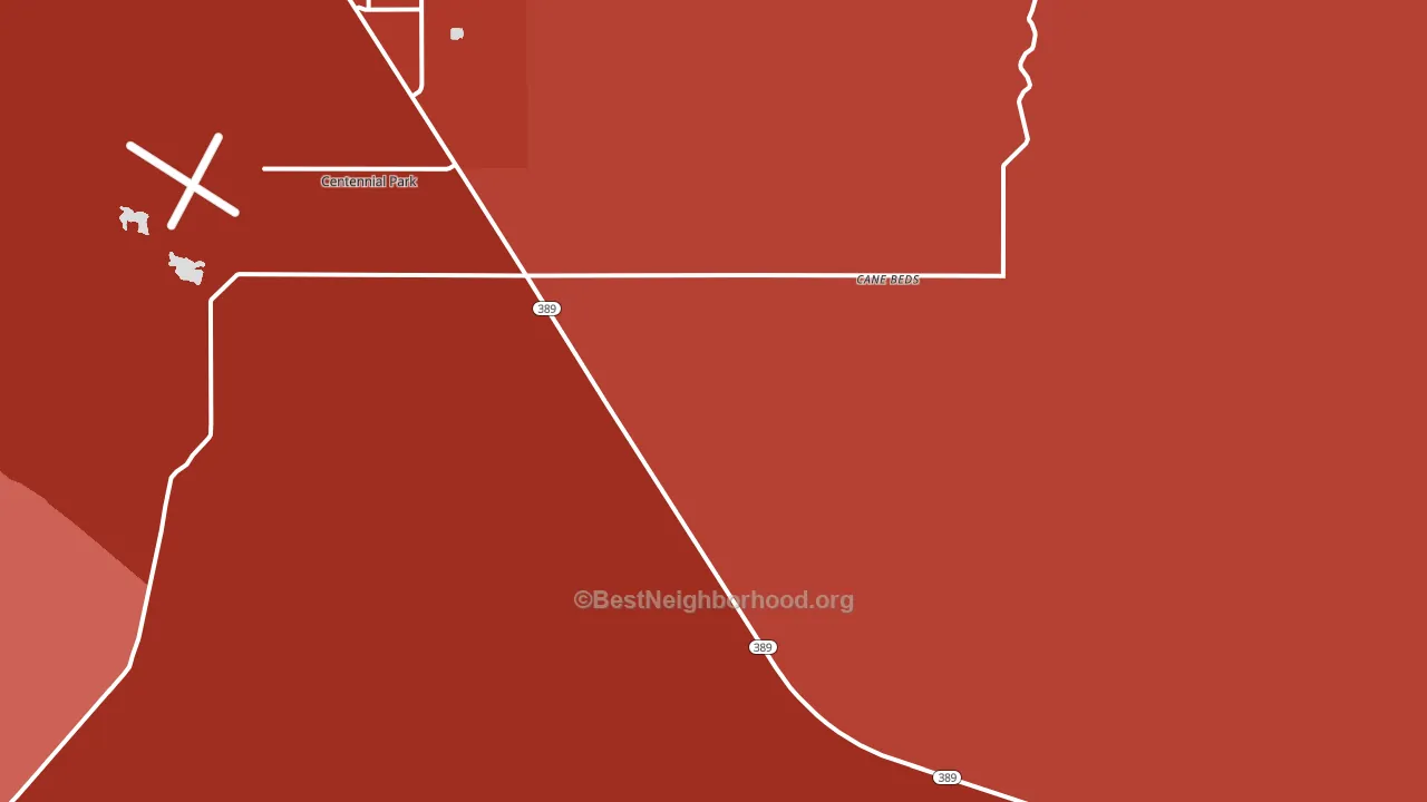 Cane Beds, AZ block-group political-lean map