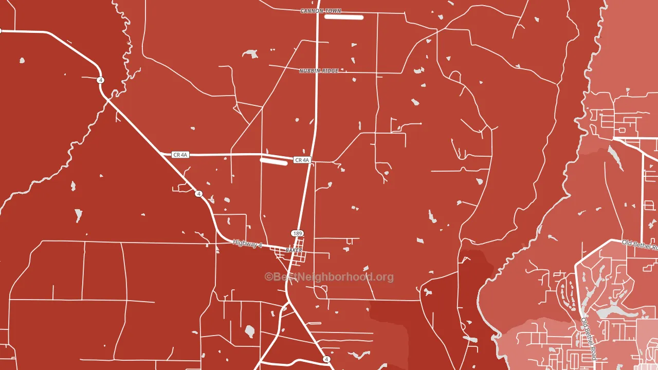 Cannon Town, FL block-group political-lean map