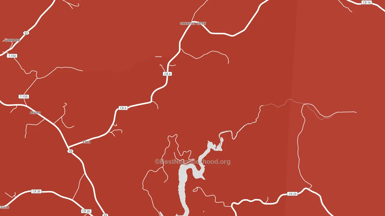Cannons Creek, OH block-group political-lean map