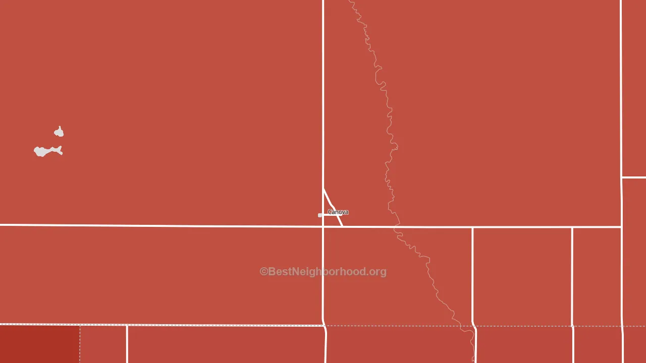 Canova, SD block-group political-lean map