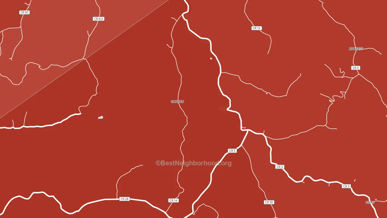 Canton, WV block-group political-lean map