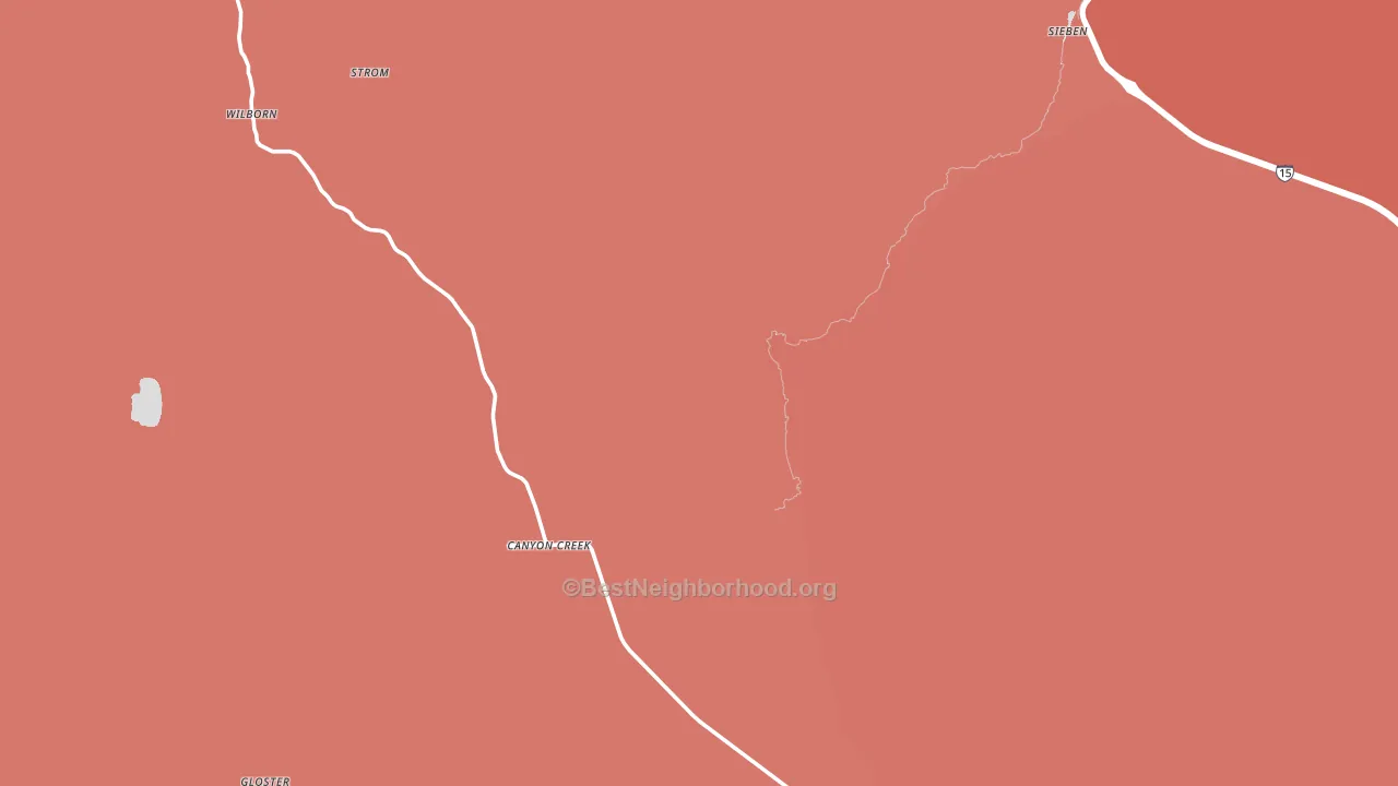 Canyon Creek, MT block-group political-lean map