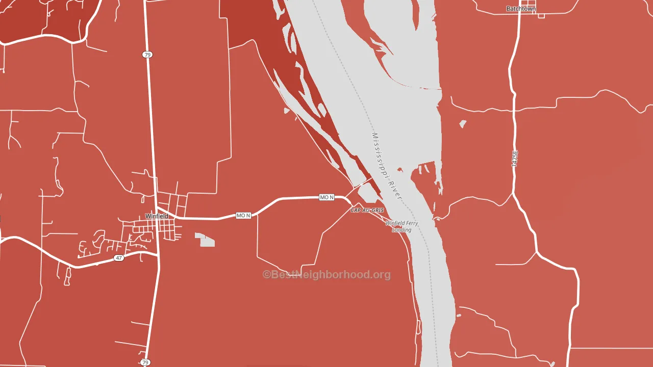 Cap au Gris, MO block-group political-lean map