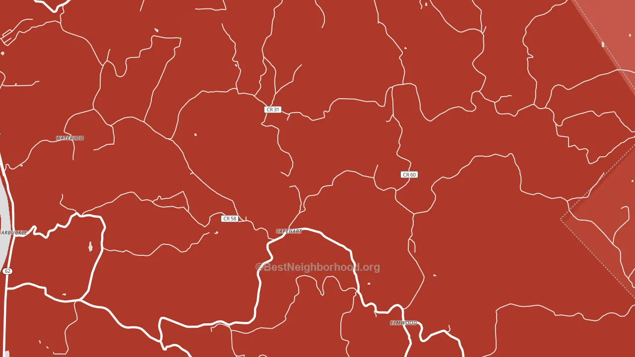 Capehart, WV block-group political-lean map