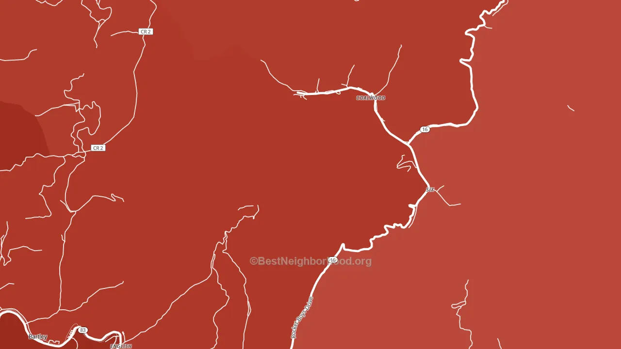 Capels, WV block-group political-lean map