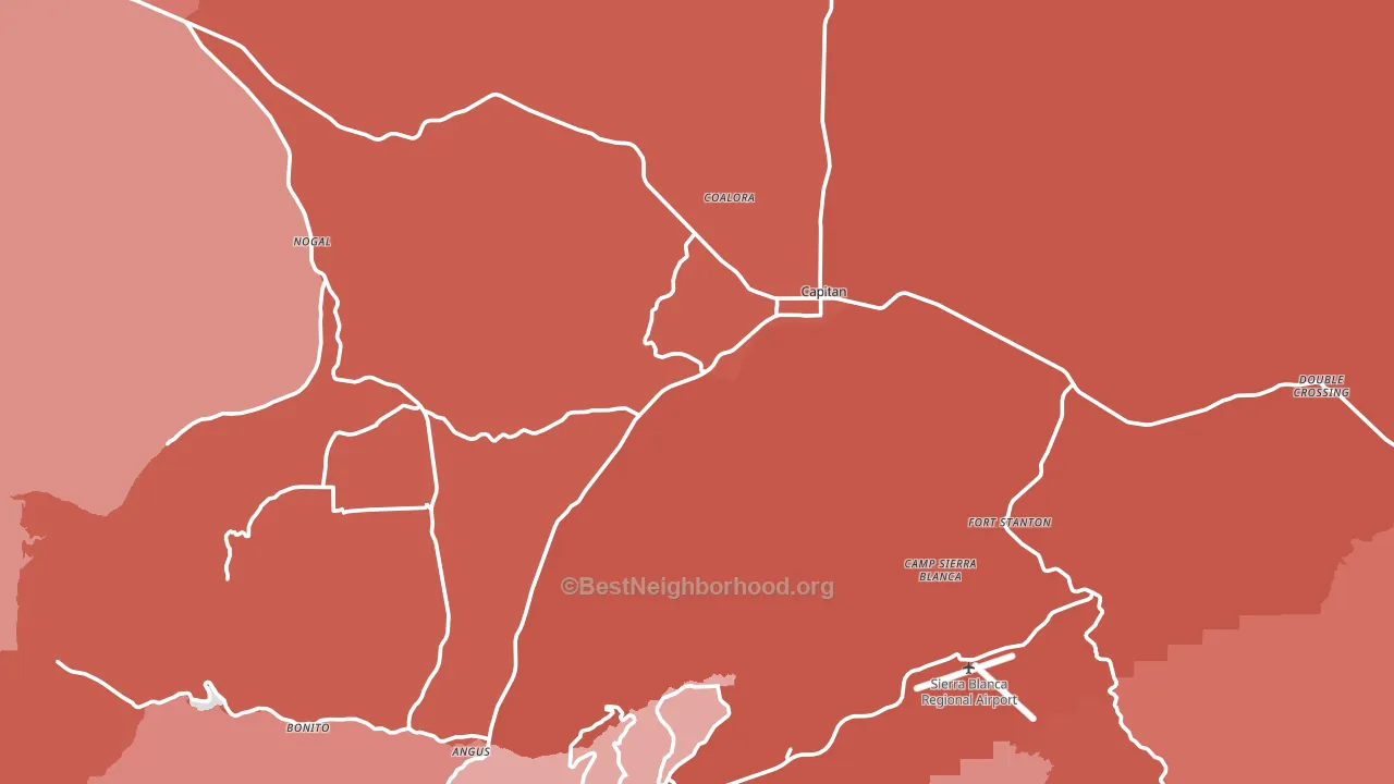 Capitan, NM block-group political-lean map