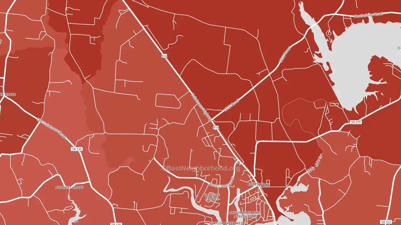 Capitol Hill, TN block-group political-lean map