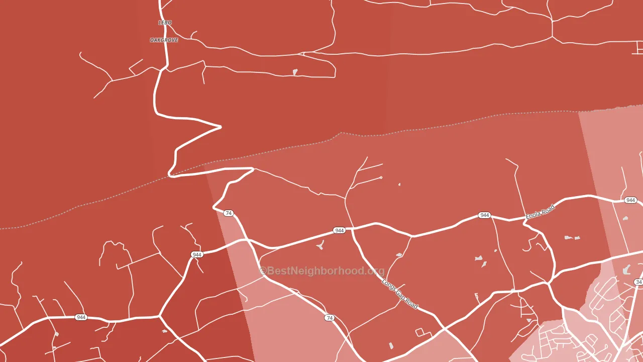 Caprivi, PA block-group political-lean map