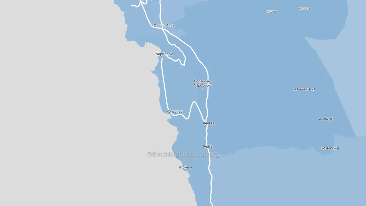 Captain Cook, HI block-group political-lean map