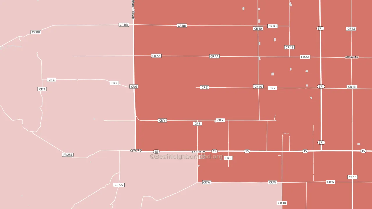 Capulin, CO block-group political-lean map