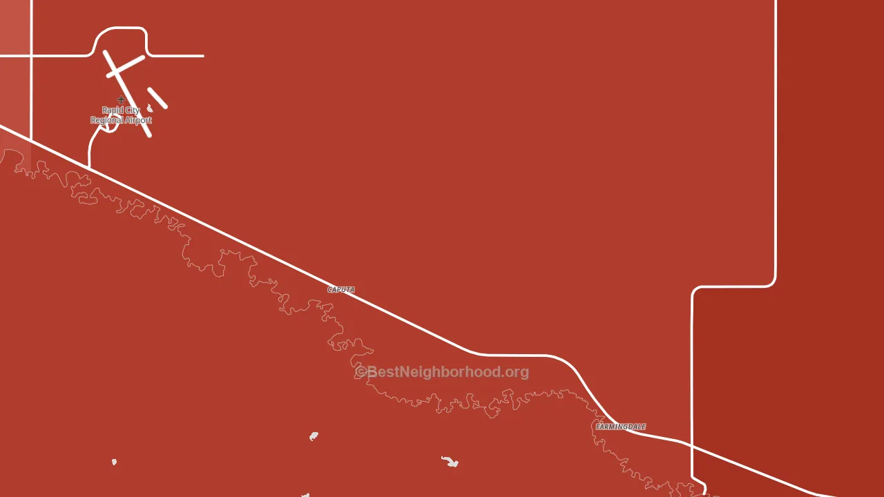 Caputa, SD block-group political-lean map