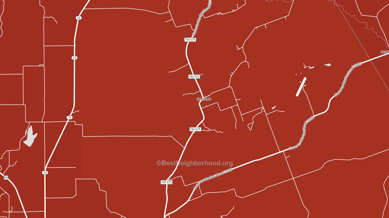 Caradan, TX block-group political-lean map