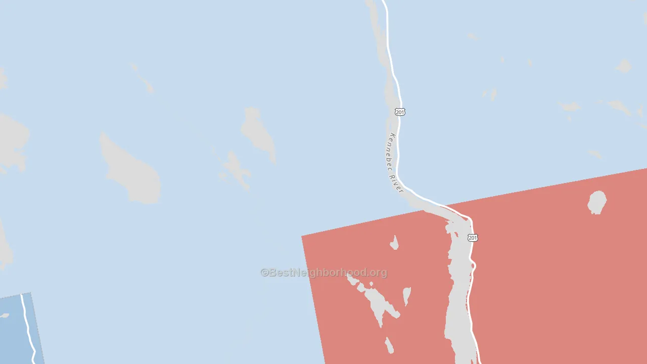 Caratunk, ME block-group political-lean map
