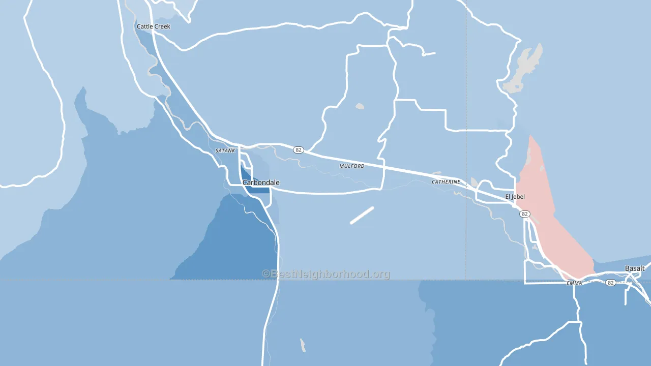 Carbondale, CO block-group political-lean map