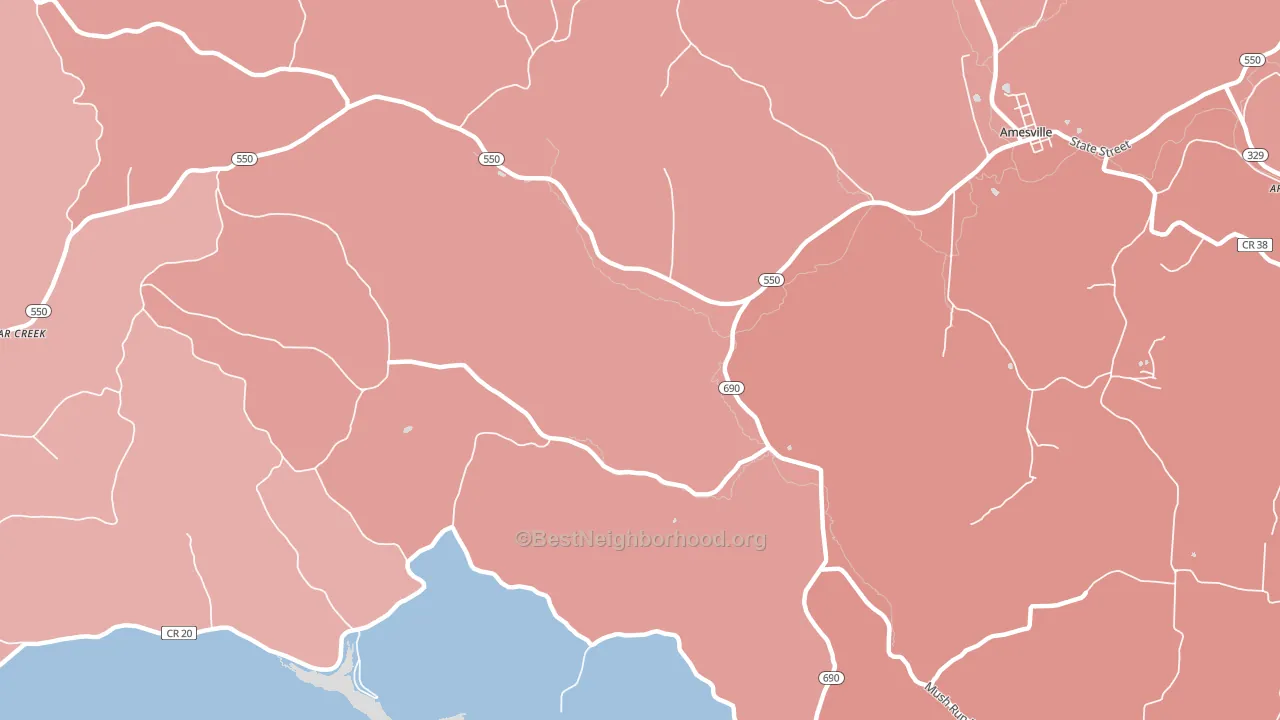 Carbondale, OH block-group political-lean map