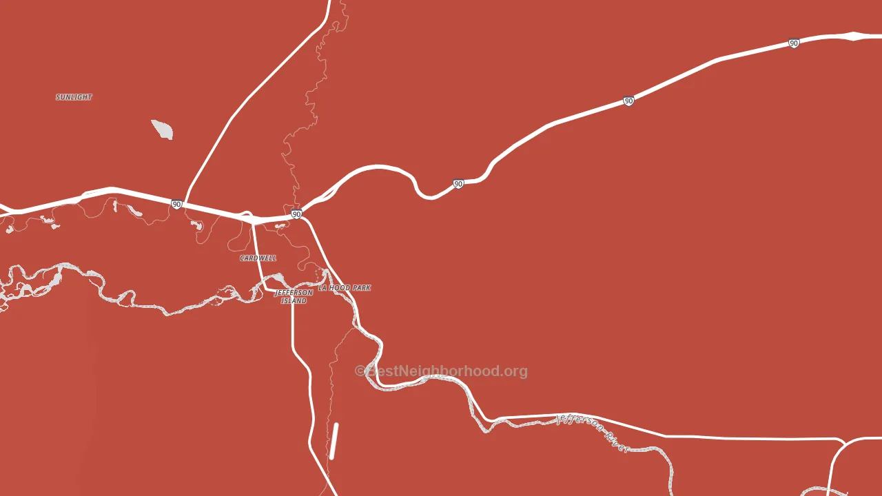 Cardwell, MT block-group political-lean map