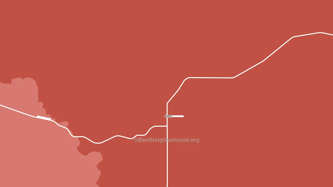 Carey, ID block-group political-lean map