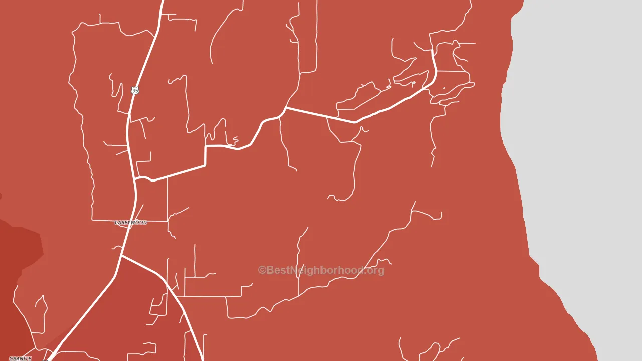 Careywood, ID block-group political-lean map