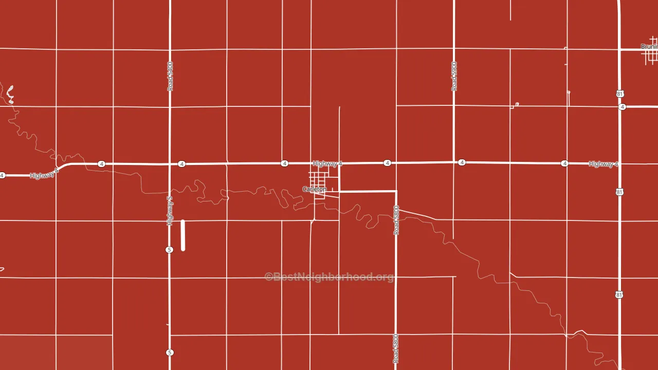 Carleton, NE block-group political-lean map