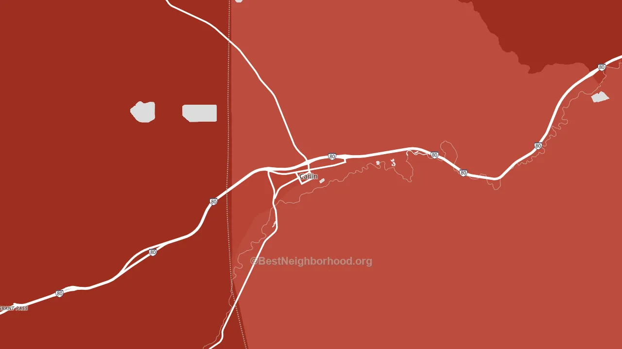 Carlin, NV block-group political-lean map