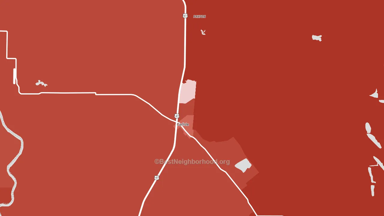 Carlisle, IN block-group political-lean map