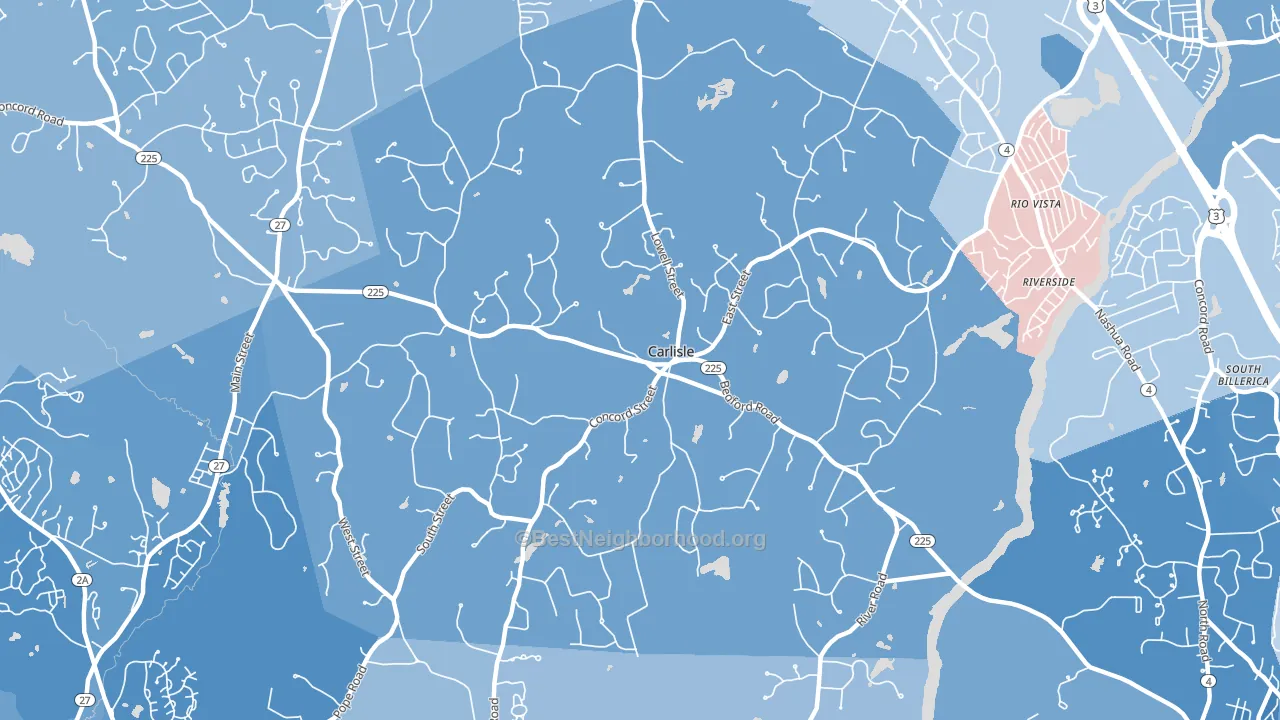 Carlisle, MA block-group political-lean map