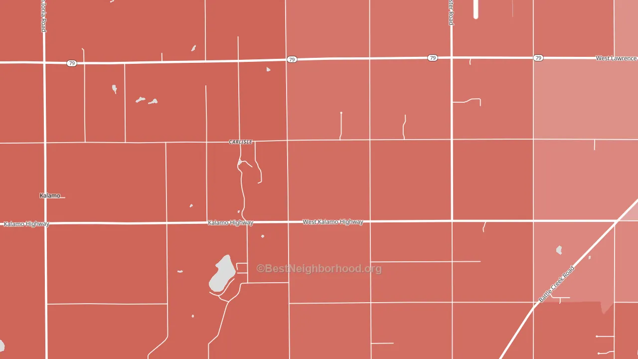 Carlisle, MI block-group political-lean map