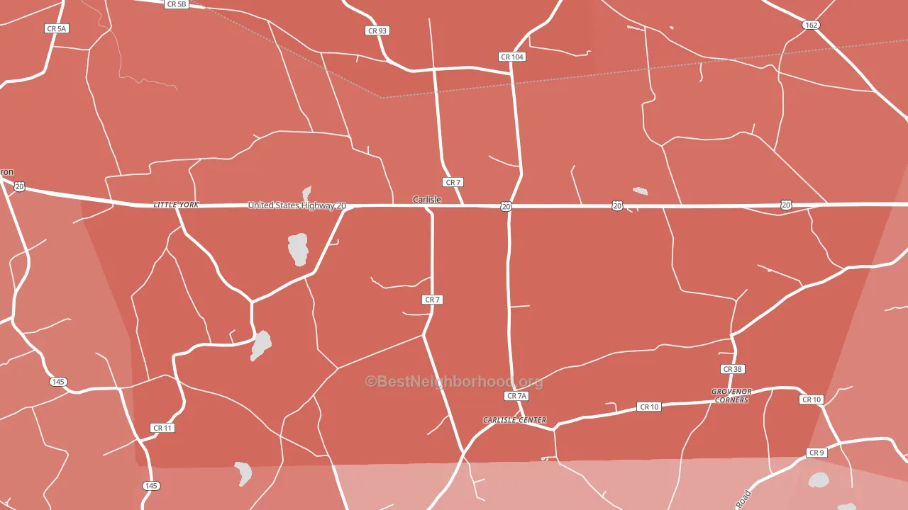 Carlisle, NY block-group political-lean map