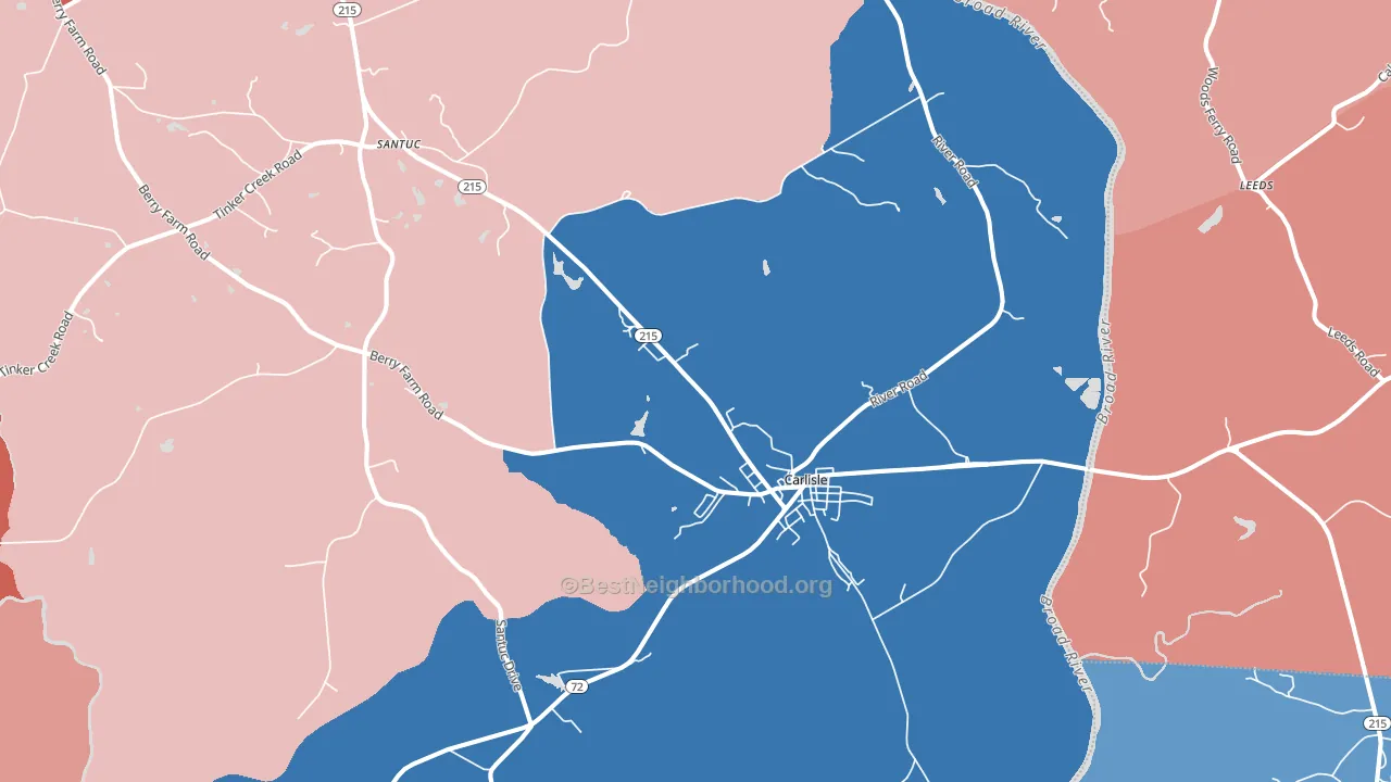 Carlisle, SC block-group political-lean map