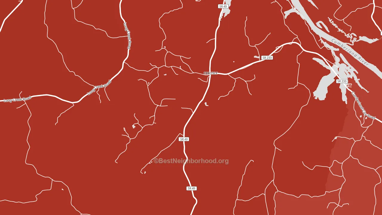 Carlisle, TN block-group political-lean map