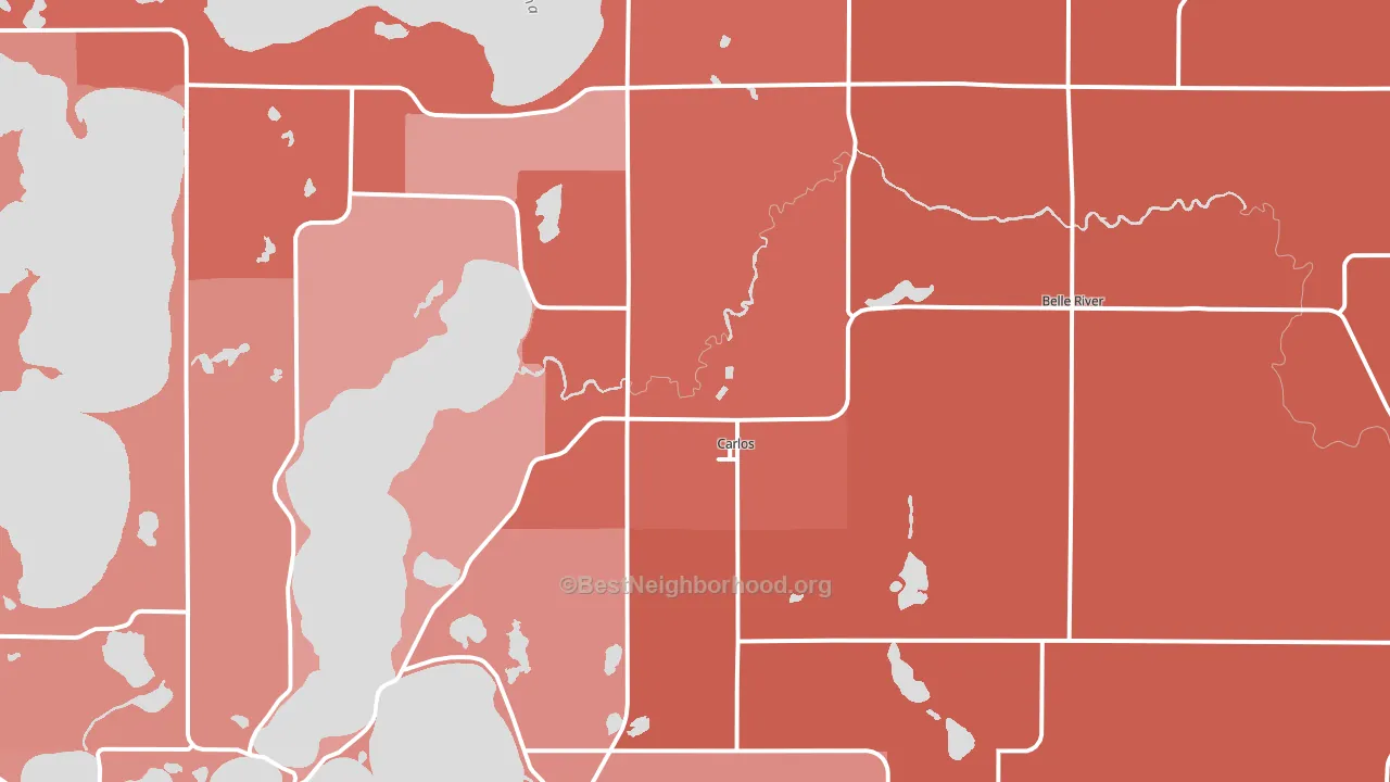 Carlos, MN block-group political-lean map