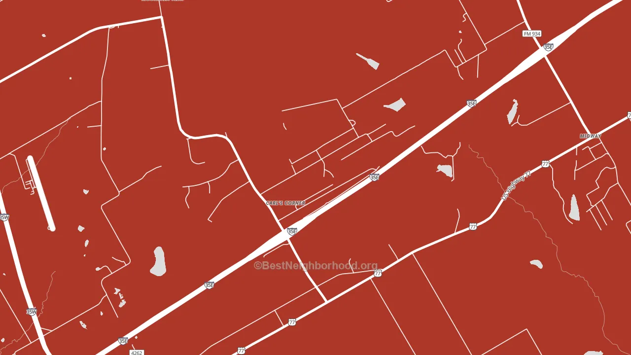 Carls Corner, TX block-group political-lean map