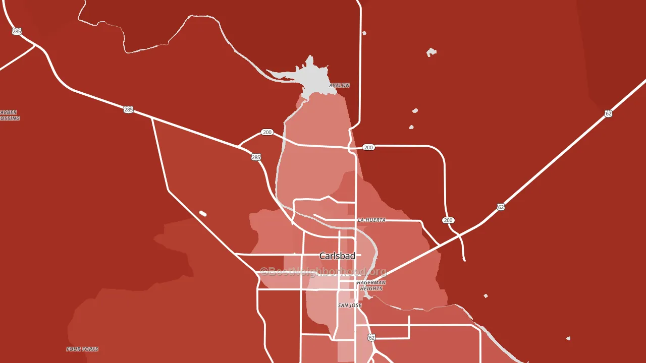 Carlsbad North, NM block-group political-lean map