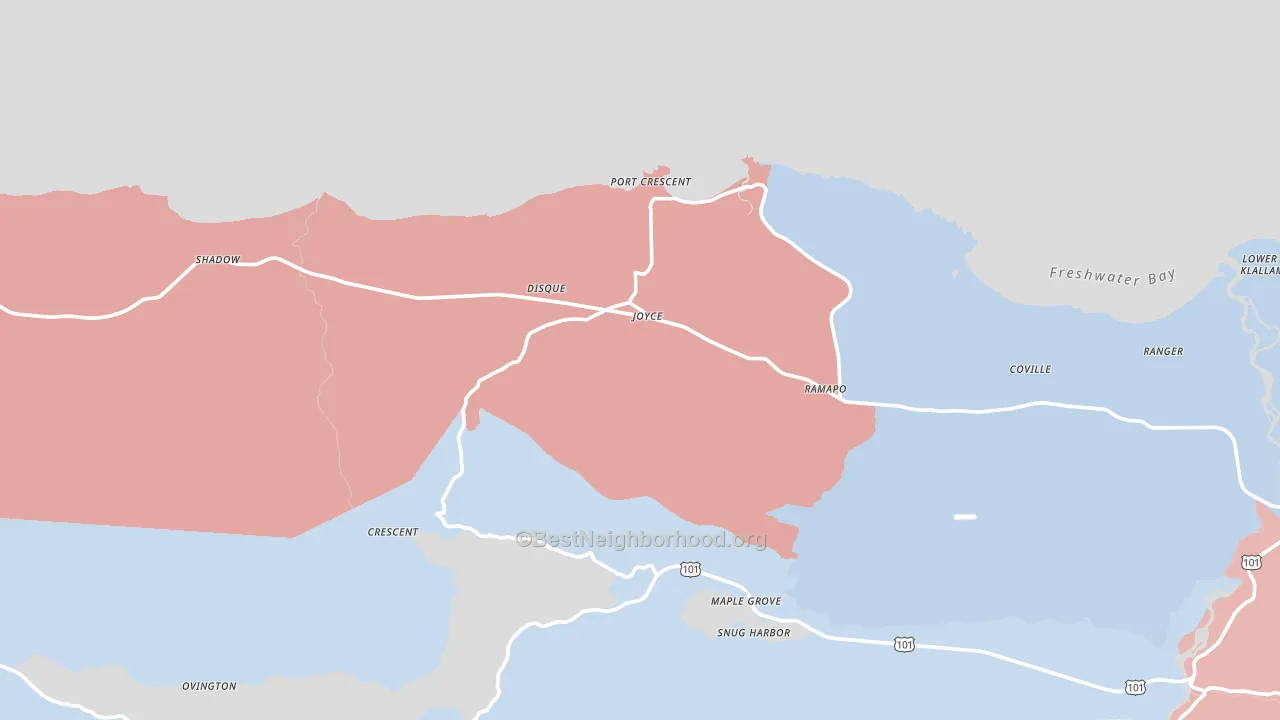 Carlsborg, WA block-group political-lean map