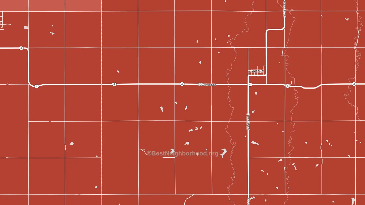Carlton, KS block-group political-lean map