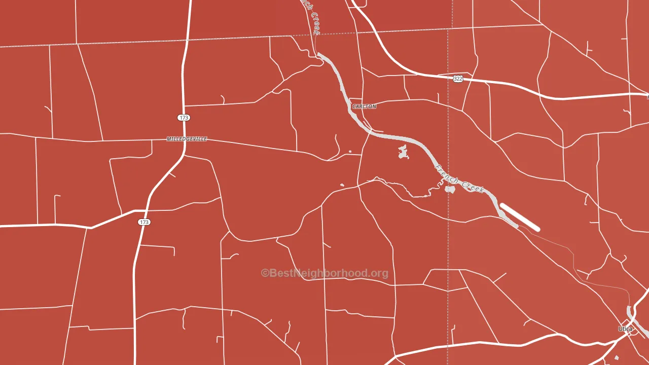 Carlton, PA block-group political-lean map