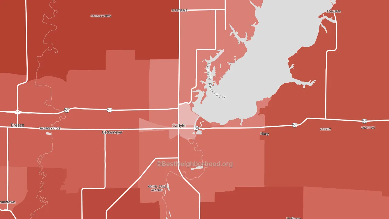 Carlyle, IL block-group political-lean map